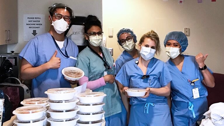 Food for healthcare workers means business for restaurants