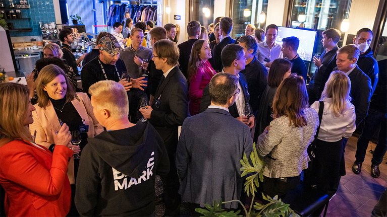 Large group gathered at Slush event