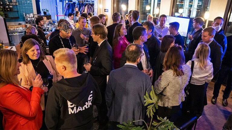 Large group gathered at Slush event