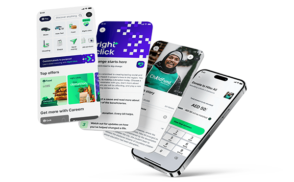 Careem app mock-up
