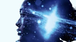 Artificial Intelligence concept. Deep learning. Mindfulness. Psychology.