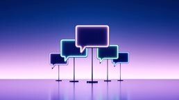Neon speech bubbles