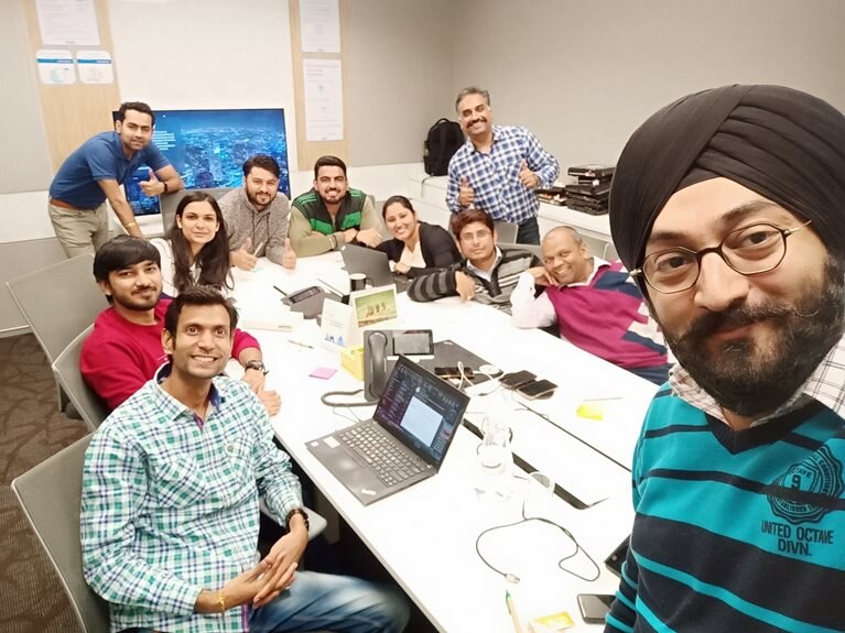 Gurbrinder hosting Agile workshop